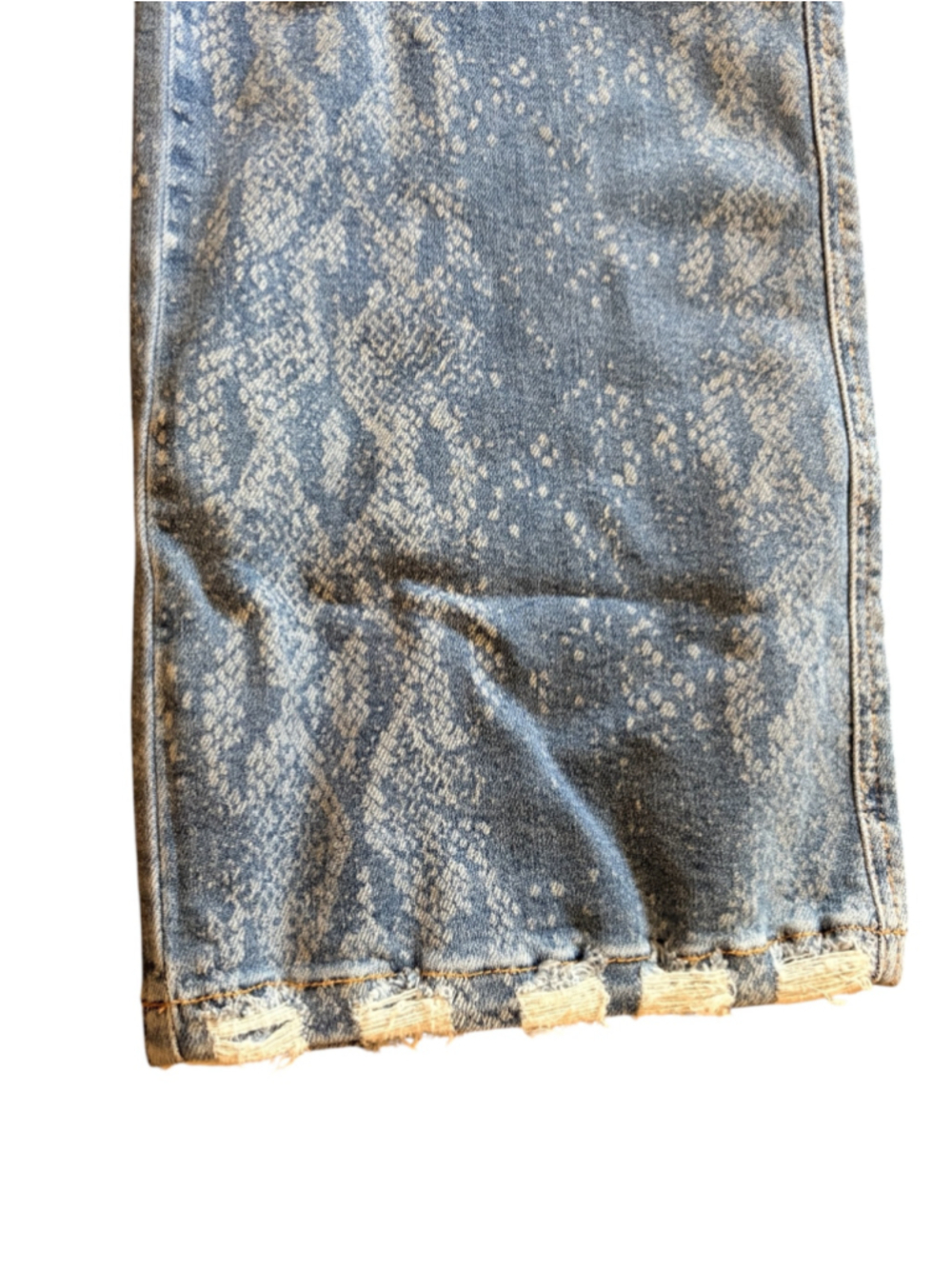 Judy Blue "SNEAKY SNAKE" Print Ankle Wide Leg Jeans Size 13/31 - Picture 5 of 9